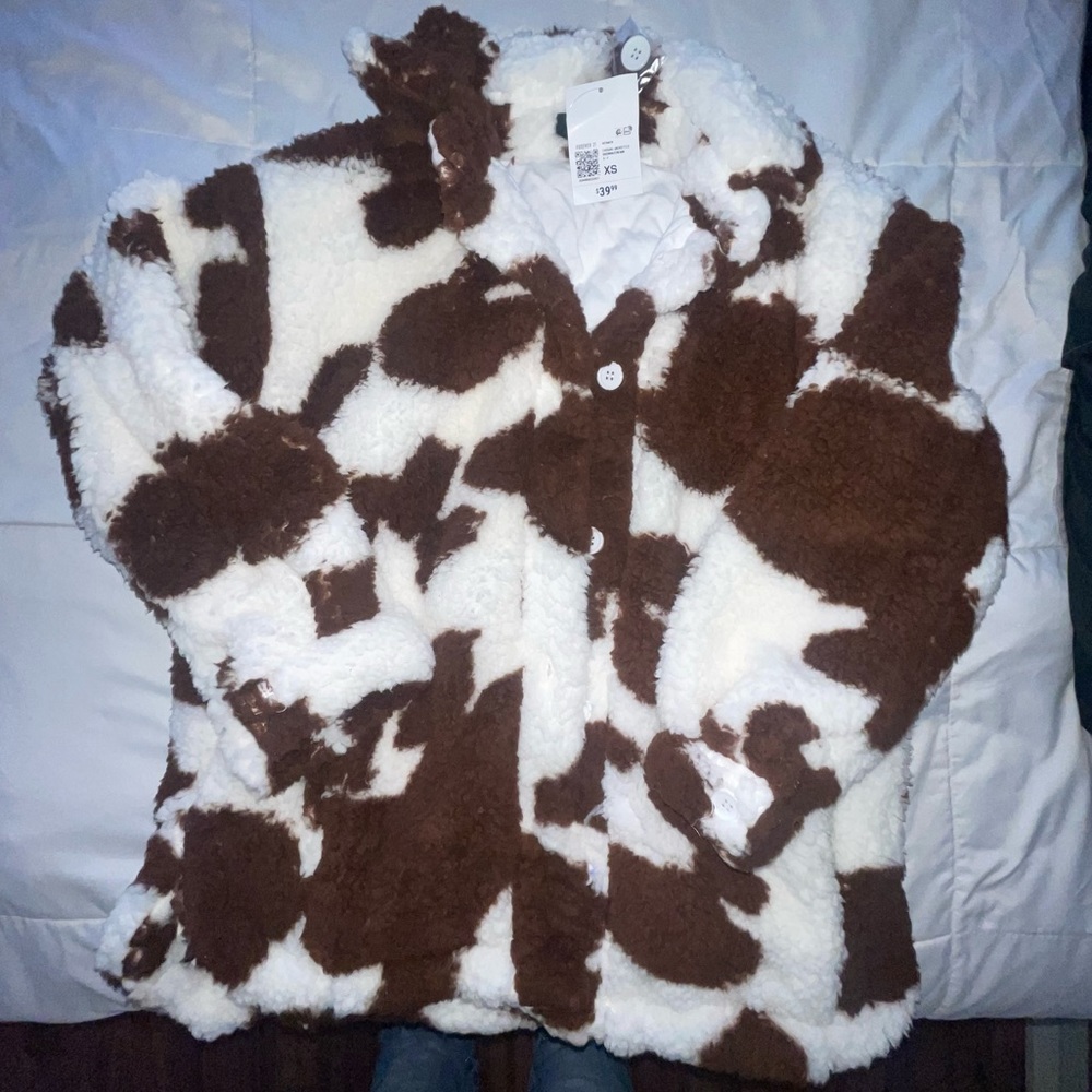cow print coat